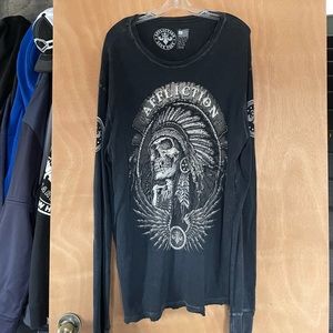 Affliction 2XL thermal long sleeve like new